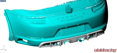 VR Aero Carbon Fiber Rear Diffuser Porsche 991 Carrera GTS Center Exit Exhaust 2018-2019 - VR-991GTS-630