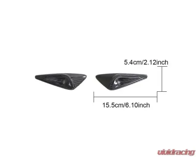 VR Aero Carbon?Fiber?Side?Fender?Camera?Vent?Cover?Trim?Tesla?Model - ML-ZDH424-PRO