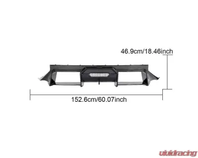 VR Aero Carbon Fiber Square Style Rear Diffuser BMW M2 G87 - VR-G87-613