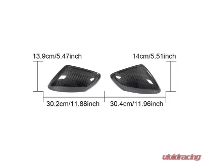 VR Aero Carbon Fiber Side Mirror Covers Porsche Taycan 9J1 - VR-9J1-660