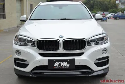 VR Aero Carbon Fiber Front Lip Spoiler V1 BMW X6 F16 xDrive Series 2015-2019 - VR-X6-600