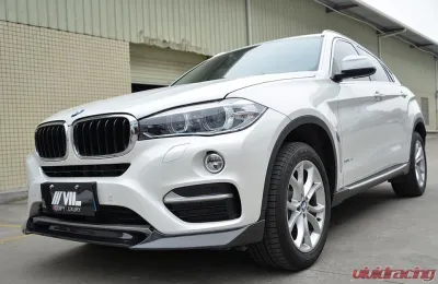 VR Aero Carbon Fiber Front Lip Spoiler V1 BMW X6 F16 xDrive Series 2015-2019 - VR-X6-600