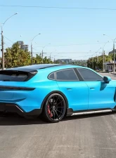 VR Forged D03 Wheel Set Porsche Taycan | Audi e-Tron GT 21x9.5 21x11.5 Matte Black                                     - VRF-D03-TAY-MBLK - Image 5