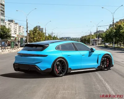 VR Forged D03 Wheel Set Porsche Taycan | Audi e-Tron GT 21x9.5 21x11.5 Matte Black - VRF-D03-TAY-MBLK