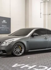 VR Forged D03-R Wheel Set Infiniti G37 19x9.5 19x10.5 Hyper Black                                     - VRF-D03R-G37-HBLK - Image 4