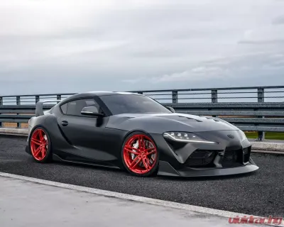 VR Forged D10 Wheel Set Toyota Supra MK5 20x9.5 20x11 Brushed Red - VRF-D10-A90-GRD