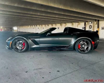 VR Forged D10 Wheel Set Corvette C6 C7 Z06 19x10 20x12.5 Gunmetal - VRF-D10-C7Z06-GM