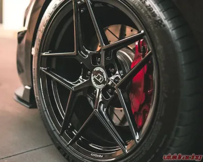 VR Forged D04 Wheel Set Ford Mustang S550 19x10 19x11 Gloss Black - VRF-D04-S550-GBLK
