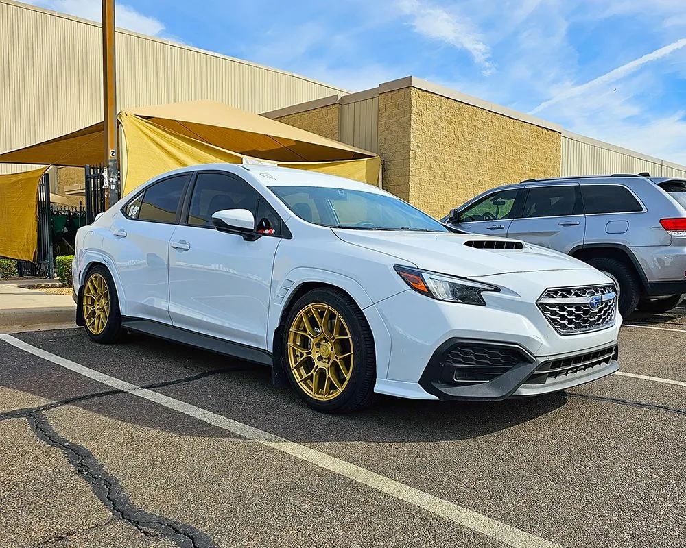 VR Forged VRF-D09-STI-GGLD Wheel Set Subaru WRX STI 18x9.5 Satin Gold