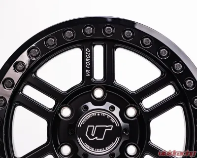 VR Forged D16 Beadlock Wheel Set of 4 Can-Am Maverick R 15x6.0 6x139.7 Matte Black - VRF-D16B-MAVR-MBLK