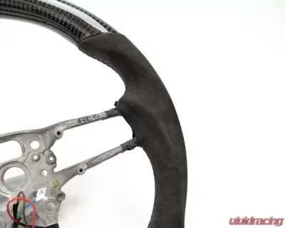 BMW M2 | M3 | M4 F Series OEM Upgraded Steering Wheel Carbon Fiber Alcantara Grips - VR-BMW-F8X-STRWHL-MRN