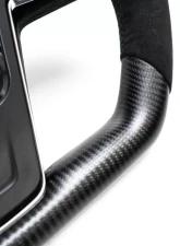 Tesla Model S Plaid | Model X Plaid OEM Yoke Delete Upgraded Steering Wheel Carbon Fiber Alcantara Grips                                     - VR-TESLA-PLY-STRWHL-MALC - Image 2