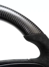 Tesla Model S Plaid | Model X Plaid OEM Yoke Delete Upgraded Steering Wheel Carbon Fiber Alcantara Grips                                     - VR-TESLA-PLY-STRWHL-MALC - Image 3