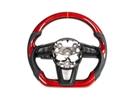 Mazda 3 | 6 | CX-3 | CX-5 | CX-9 OEM Upgraded Steering Wheel 2017-2021 Red Carbon Fiber Smooth Leather Grips