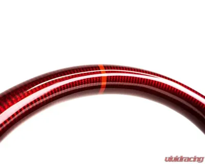 Mazda 3 | 6 | CX-3 | CX-5 | CX-9 OEM Upgraded Steering Wheel 2017-2021 Red Carbon Fiber Smooth Leather Grips - VR-MAZ-35-1719-STR-WHL-RDCARB