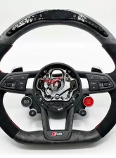 Audi R8 Coupe | Spyder | V10 Plus OEM Upgraded Steering Wheel 2016-2022 Matte Carbon Fiber                                     - VR-AUDI-R8-1620-STRWHL-MCLED - Image 3