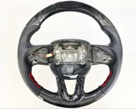 Dodge Challenger | Charger | Durango OEM Upgraded Steering Wheel 2015-2021 Carbon Fiber, LED Shift Light