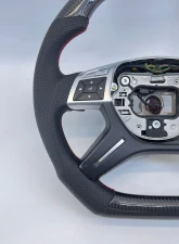 Mercedes G63 W463 OEM Upgraded Steering Wheel Gloss Carbon Red Stitching                                     - VR-G63-STRWHL-GCF - Image 5