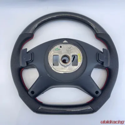 Mercedes G63 W463 OEM Upgraded Steering Wheel Gloss Carbon Red Stitching - VR-G63-STRWHL-GCF