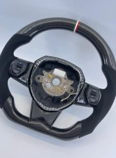 Lamborghini Urus OEM Upgraded Steering Wheel Carbon Fiber Italy Stripe Stitch Alcantara                                     - VR-LAMB-URUS-STRWHL-CF-ALC - Image 8