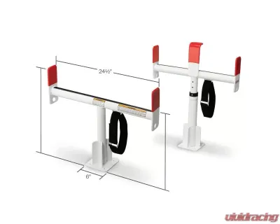 Weather Guard White Compact Full Aluminum Service Body Rack - 1425-3