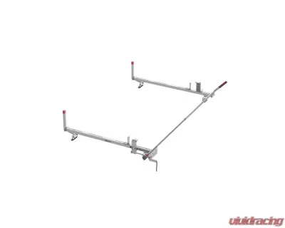 Weather Guard 60 Inch White Compact Aluminum Passenger Side Quick Clamp Rack - 223-3-03