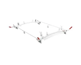 Weather Guard White Gutter Mount Dual Side Full Size Van Quick Clamp Rack