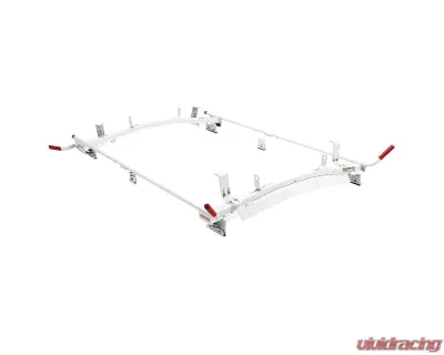 Weather Guard White Gutter Mount Dual Side Full Size Van Quick Clamp Rack - 234-3-01