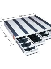 Weather Guard 49x48x6.75 Inch Lateral Itemizer Van Drawer Unit                                     - 318-3 - Image 2