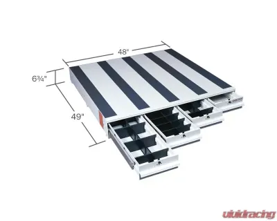 Weather Guard 49x48x6.75 Inch Lateral Itemizer Van Drawer Unit - 318-3