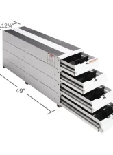 Weather Guard 49x12.25x23.5 Inch Stacked Itemizer Van Drawer Unit                                     - 328-3 - Image 2