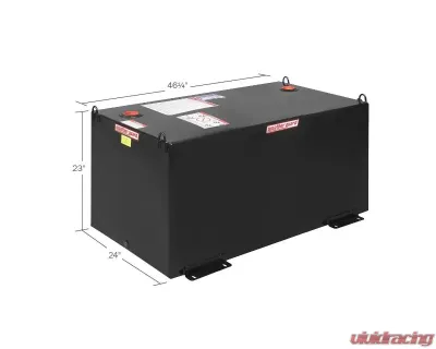 Weather Guard 100 Gallon Gloss Black Steel Rectangle Transfer Tank - 358-5-02