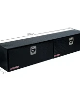 Weather Guard 11.1cu ft Gloss Black Aluminum Hi-Side Box                                     - 390-5-02 - Image 2
