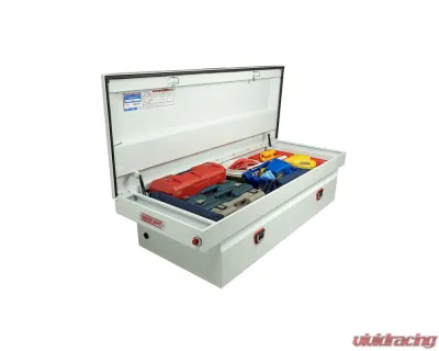 Weather Guard Saddle Box, Steel, Full Extra Wide, White, 15.5 cu ft - 116-3-04