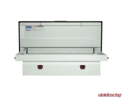 Weather Guard Saddle Box, Steel, Full Extra Wide, White, 15.5 cu ft - 116-3-04