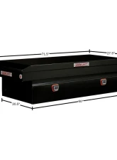 Weather Guard Saddle Box, Steel, Full Extra Wide, Gloss Black, 15.5 cu ft                                     - 116-5-04 - Image 2