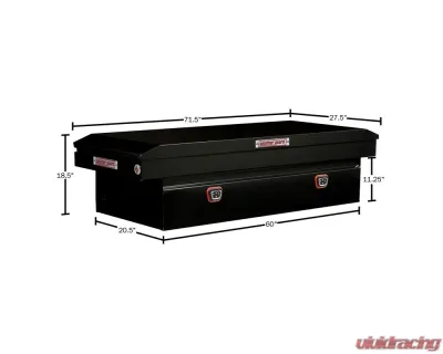 Weather Guard Saddle Box, Steel, Full Extra Wide, Gloss Black, 15.5 cu ft - 116-5-04