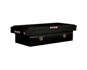 Weather Guard Saddle Box, Steel, Full Extra Wide, Gloss Black, 15.5 cu ft
