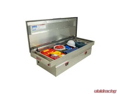 Weather Guard Saddle Box, Aluminum, Full Extra Wide, Clear, 15.5 cu ft - 117-0-04