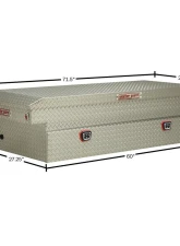 Weather Guard Saddle Box, Aluminum, Full Extra Wide, Clear, 15.5 cu ft                                     - 117-0-04 - Image 2