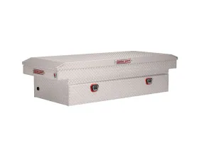 Weather Guard Saddle Box, Aluminum, Full Extra Wide, Clear, 15.5 cu ft