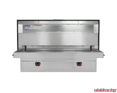 Weather Guard Saddle Box, Aluminum, Full Extra Wide, Clear, 15.5 cu ft - 117-0-04