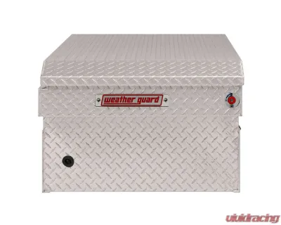 Weather Guard Saddle Box, Aluminum, Full Extra Wide, Clear, 15.5 cu ft - 117-0-04