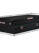 Weather Guard Saddle Box, Aluminum, Full Extra Wide, Gloss Black, 15.5 cu ft                                     - 117-5-04 - Image 3