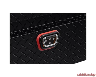 Weather Guard Saddle Box, Aluminum, Full Extra Wide, Gloss Black, 15.5 cu ft - 117-5-04