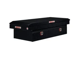 Weather Guard Saddle Box, Aluminum, Full Extra Wide, Gloss Black, 15.5 cu ft