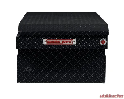 Weather Guard Saddle Box, Aluminum, Full Extra Wide, Gloss Black, 15.5 cu ft - 117-5-04