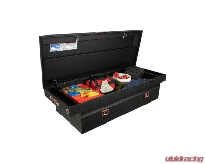 Weather Guard Saddle Box, Aluminum, Full Extra Wide, Textured Matte Black, 15.5 cu ft - 117-52-04