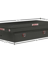 Weather Guard Saddle Box, Aluminum, Full Extra Wide, Textured Matte Black, 15.5 cu ft                                     - 117-52-04 - Image 2