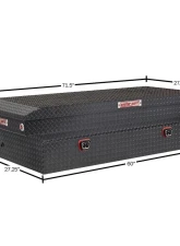 Weather Guard Saddle Box, Aluminum, Full Extra Wide, Gunmetal Gray, 15.5 cu ft                                     - 117-6-04 - Image 2